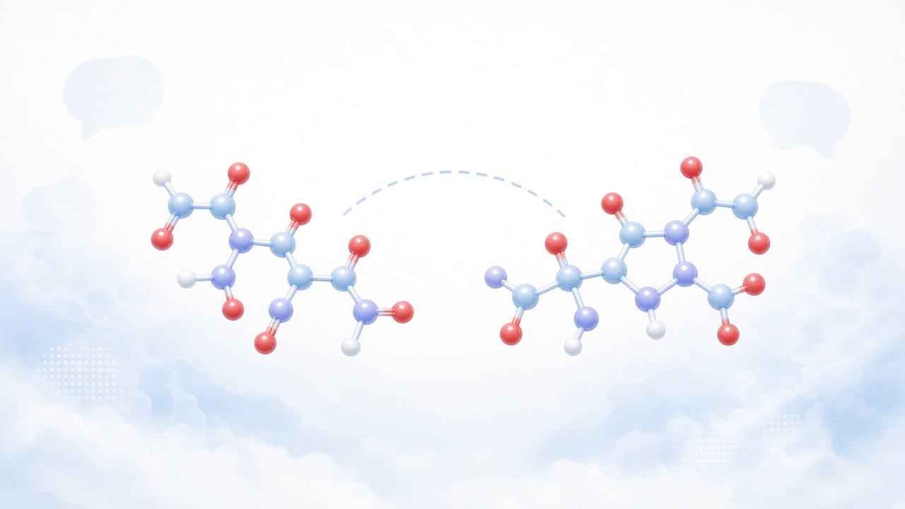 Two peptide models paired by a soft association arc