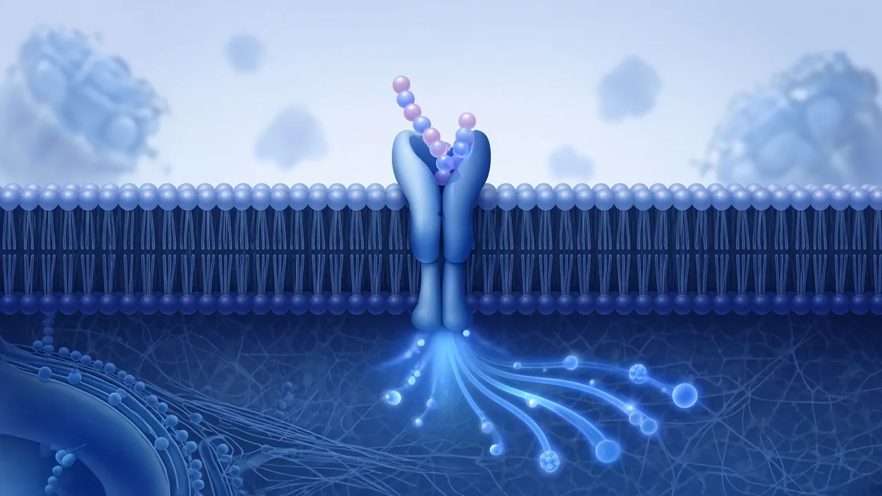 One, two, and three receptor icons labeled agonist counts