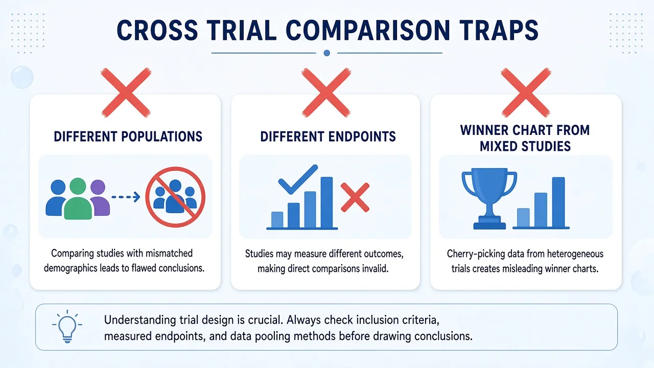 Two mismatched trial chart silhouettes with a caution arc
