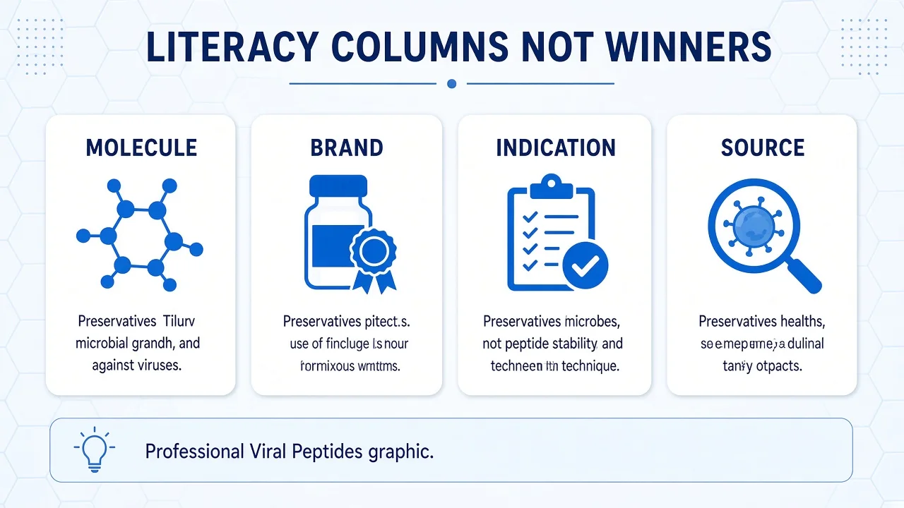 Table outline for molecule brand indication columns