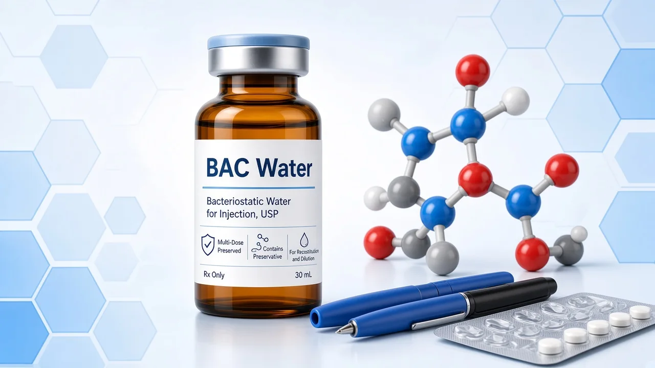 One semaglutide molecule icon branching into multiple brand cards