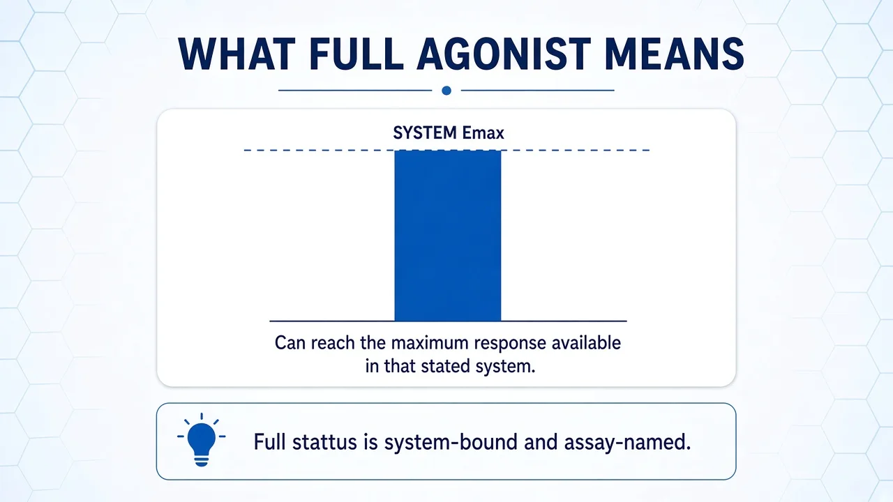 Infographic: full agonist response bar reaching system Emax