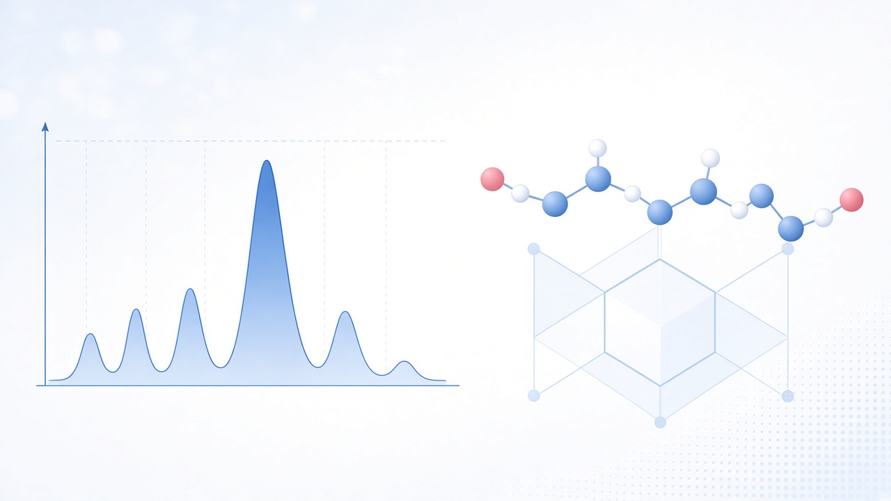 Chromatogram peak beside a peptide chain identity check