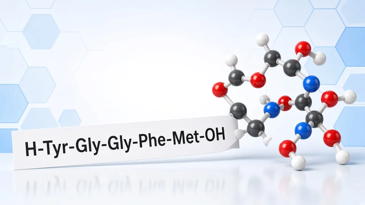 Compressed letter string unfurling into a colorful peptide chain