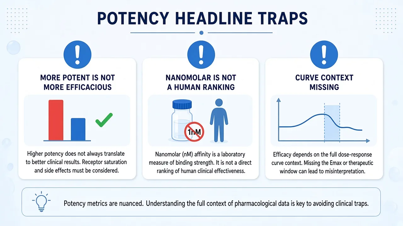 Cards warning against potency headline traps