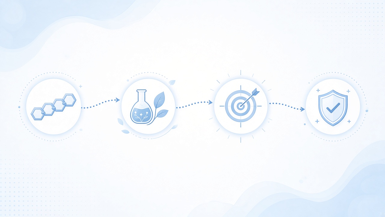 Four-step icon pathway for classifying peptide claims