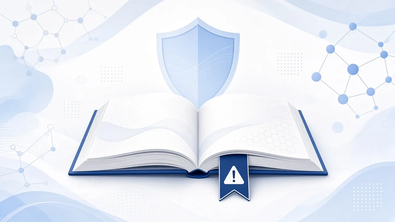 Educational illustration representing responsible reading and safety-minded science education