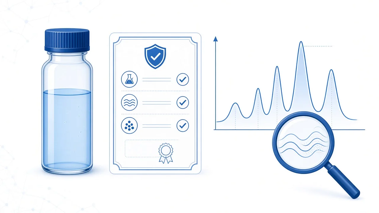 Educational illustration of identity, purity, and analytical quality literacy